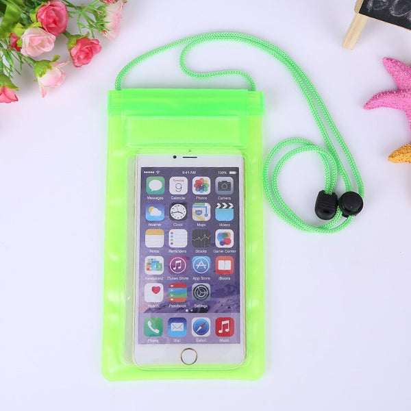 Green - Waterproof Underwater PVC Package Pouch Diving Bags For iPhone Outdoor Mobile Phone Pocket Case For Samsung Xiaomi HTC Huawei