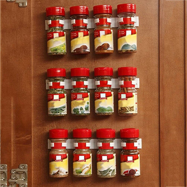 [variant_title] - 2/4 Layers Spice Organizer Rack Lightweight Wall Cabinet Door Hanging Kitchen Accessories Seasoning Bottle Holder