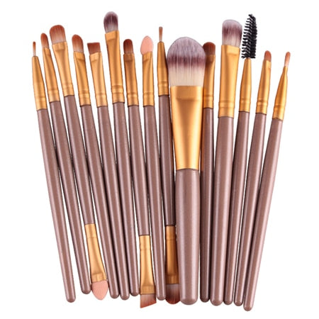 BU2-10 - MAANGE 15/18 Pcs Professional Makeup Brushes Set Comestic Powder Foundation Blush Eyeshadow Eyeliner Lip Make up Brush Tools