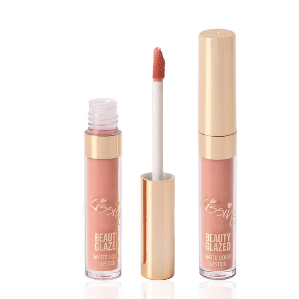 [variant_title] - BEAUTY GLAZED 6Pcs/set  Liquid Matte Lipstick Easy To Wear Long-lasting Lip Gloss Waterproof Nude Lip Lipsticks Make up