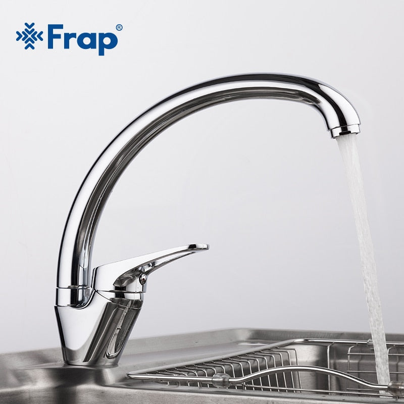 F41132CHROME - FRAP  Brass 5 color Kitchen sink faucet Mixer Cold And Hot Single Handle Swivel Spout Kitchen Water Sink Mixer Tap Faucets F4113