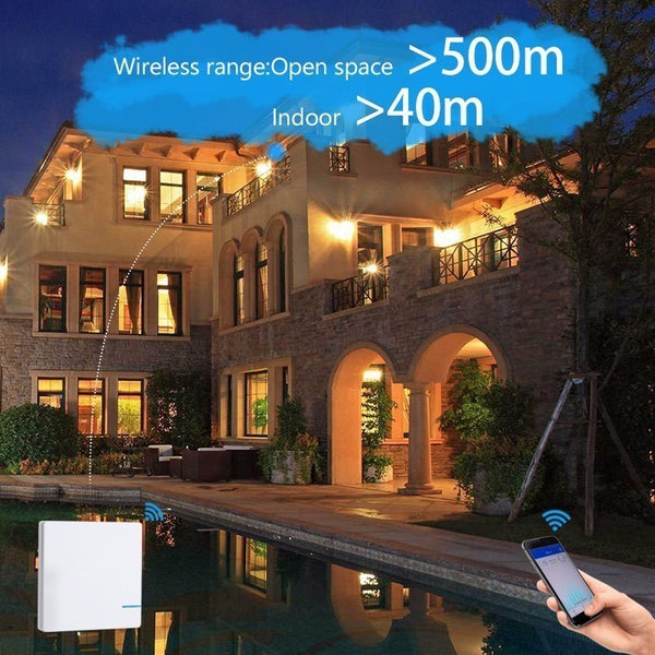 [variant_title] - Smernit Wireless Switch 220v Smart Wifi Wall Switch Wireless Remote Control light Switches Waterproof Touch Push Button Switch