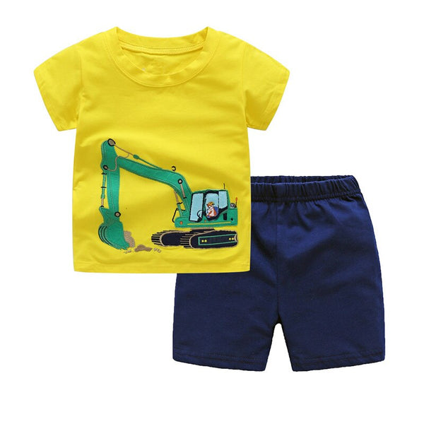 as photo-10 / 2T - VIDMID Baby boys clothing sets for kids boys short sleeve t-shirts shorts kids new T-shirt pants children's clothing set 7055