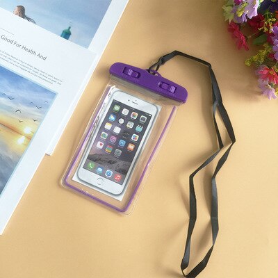 FSD-purple - Waterproof Bag Case Universal 6.5 inch Mobile Phone Bag Swim Case Take Photo Under water For iPhone 7 Full Protection Cover Case