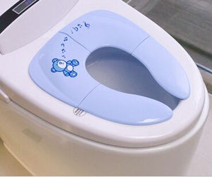 Blue - Baby Travel Folding Potty Seat toddler portable Toilet Training seat children urinal cushion children pot chair wc pad /mat