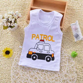 H / 12M - Summer Cute Cartoon 2PCS Kids Baby Boys Girls Floral Vest Top Shorts Pants Set Clothes Children Pajamas Girls Clothing Sets DS9