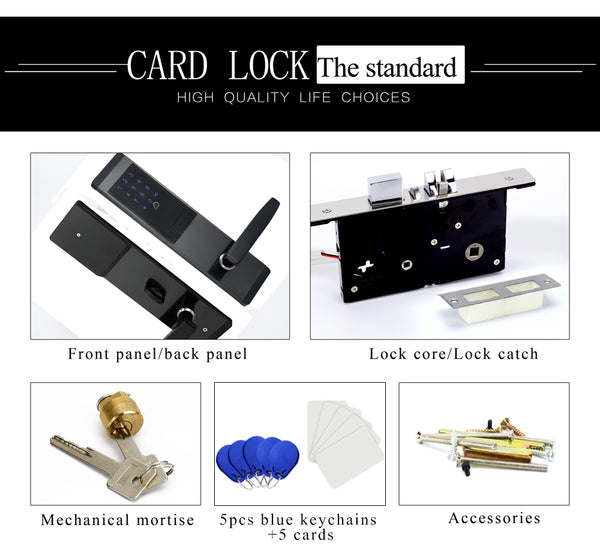 [variant_title] - Security Electronic Digtial Lock, Keyless digital Safe Lock Door Smart Card Keypad Password Pin Code Door Lock for Smart Home