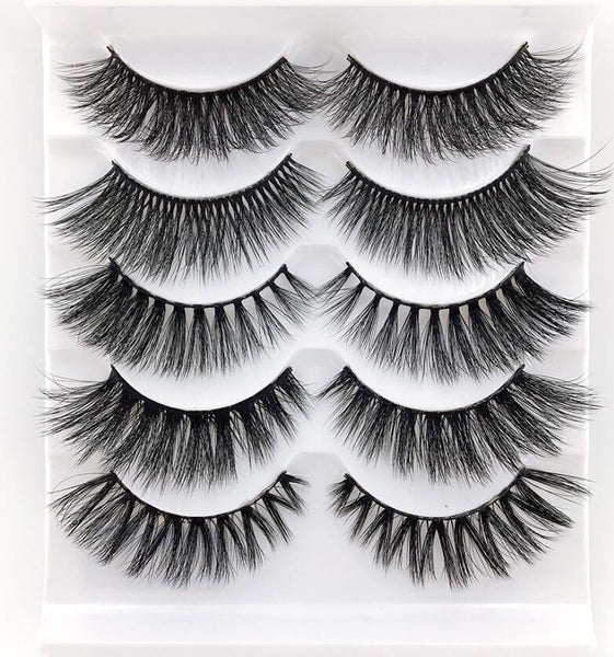 3 - NEW 13 Styles 1/3/5/6 pair Mink Hair False Eyelashes Natural/Thick Long Eye Lashes Wispy Makeup Beauty Extension Tools Wimpers