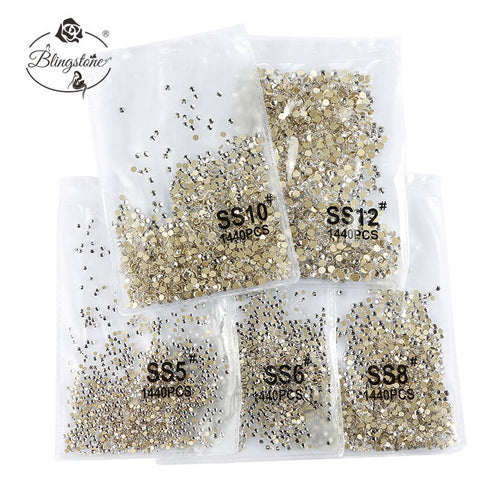 [variant_title] - SS3-SS8 1440pcs Super Glitter Flatback Multicolor Non HotFix Rhinestones For Nail Art Decoration Shoes And Dancing Decoration