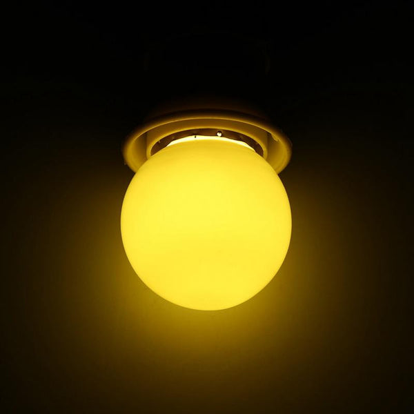 Yellow - 3W E27 LED Light Bulb Round Shaped Colorful Globe Light Bulb Home Bar Party Festival Decorative Lamp Lighting
