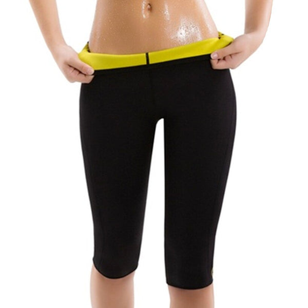 Sweat pants / S - HEXIN Women Sauna Vest with Short Pants Neoprene Fat Burn Body Shaper Slimming Workout Tummy Control (Vest+Pants 2 Pcs One Set)