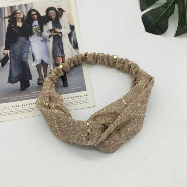 style 3 Khaki - Cotton Women Headband Turban Solid Color Girls Knot Hairband Hair Accessories Twisted Ladies Makeup Elastic Hair Bands Headwrap