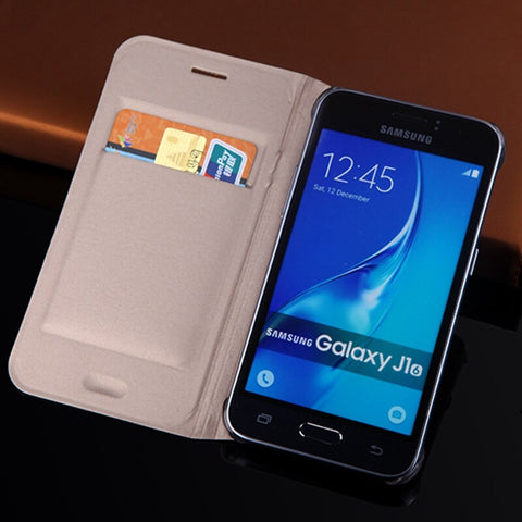 [variant_title] - Slim Wallet Case For Samsung Galaxy J1 2016 J120 J120F J120H J120M Phone Sleeve Bag Flip Cover With Card Holder Business Purse