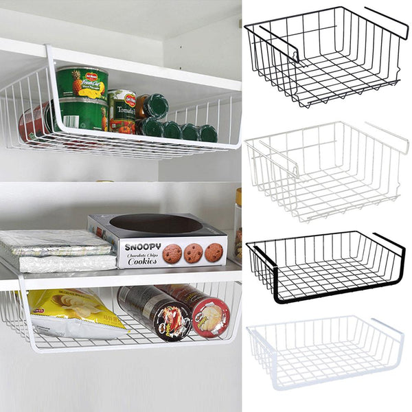[variant_title] - Home Storage Basket Kitchen Multifunctional Storage Rack Under Cabinet Storage Shelf Basket Wire Rack Organizer Storage