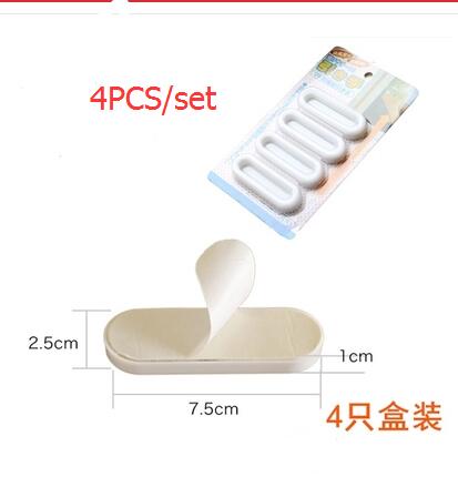 D - Self-adhesive Multifunctional  knobs and handles kitchen cabinets Wardrobe drawer pulls  Hardware furniture accessories