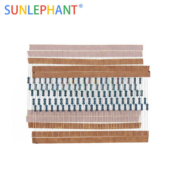 1 Pack 300Pcs 10 -1M Ohm 1/4w Resistance 1% Metal Film Resistor Resistance Assortment Kit Set 30Kinds*10pcs=300PCS