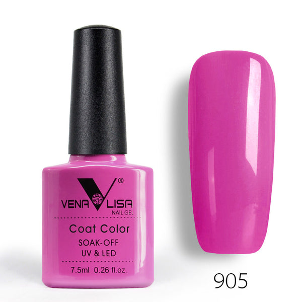 905 - New Free Shipping Nail Art Design Manicure Venalisa 60Color 7.5Ml Soak Off Enamel Gel Polish UV Gel Nail Polish Lacquer Varnish