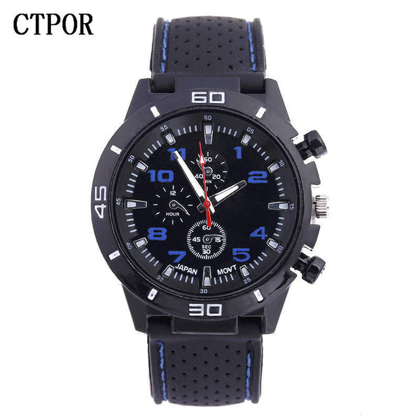 [variant_title] - 9-18 years Old Sports Children's Watch Military Sports Car Style Man Watches Silicone Wristwatch Child Student Clock Kids Boy WA