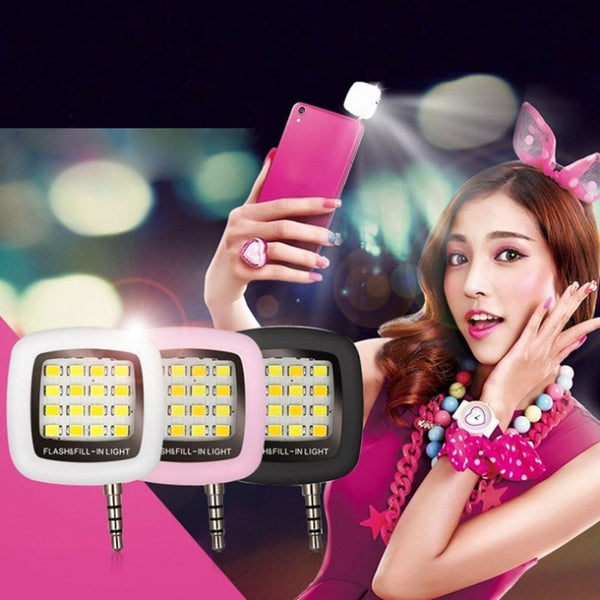 Universal Selfie LED Ring Flash Light Portable Mobile Phone 36 LEDS Selfie Lamp Luminous Ring Clip For iPhone 8 7 6 Plus Samsung