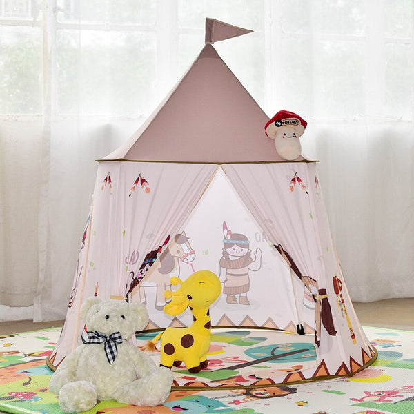 [variant_title] - NEW Indiana Castle Indoor Game House Princess Toy Children's Baby Toy Tent Castle Villa  Foldable Play Tents Toys for Children