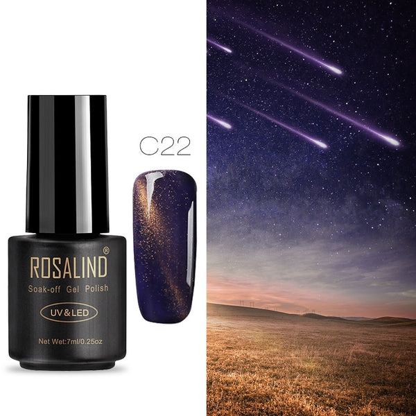 C22 - ROSALIND 7ML UV Gel Varnish Nail Polish Set For Manicure Gellak Semi Permanent Hybrid Nails Art Off Prime White gel nail polish