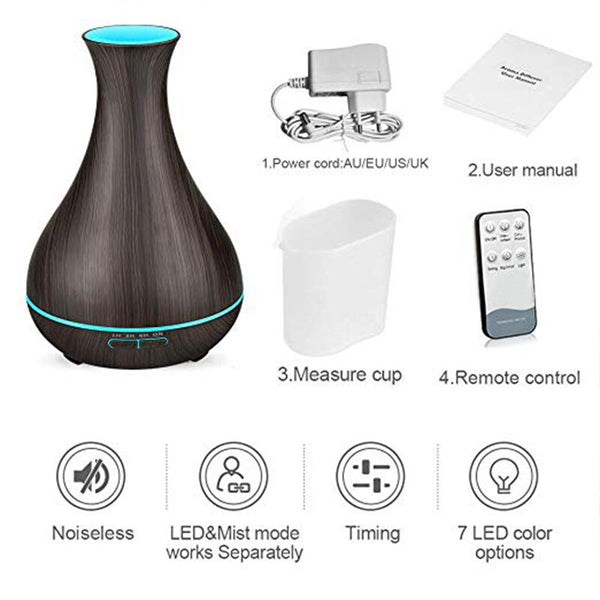 [variant_title] - 550ML APP Control Essential Oil Aroma Diffuser With Wood Grain Air Humidifier Aromatherapy Diffuser For Home Cool Mist Maker