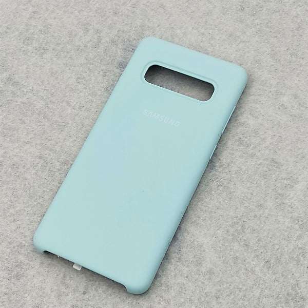 Light Blue / For S10 Plus - S10 Case Original Samsung Galaxy S10 Plus/S10e Silky Silicone Cover High Quality Soft-Touch Back Protective Shell S 10 + S10 E