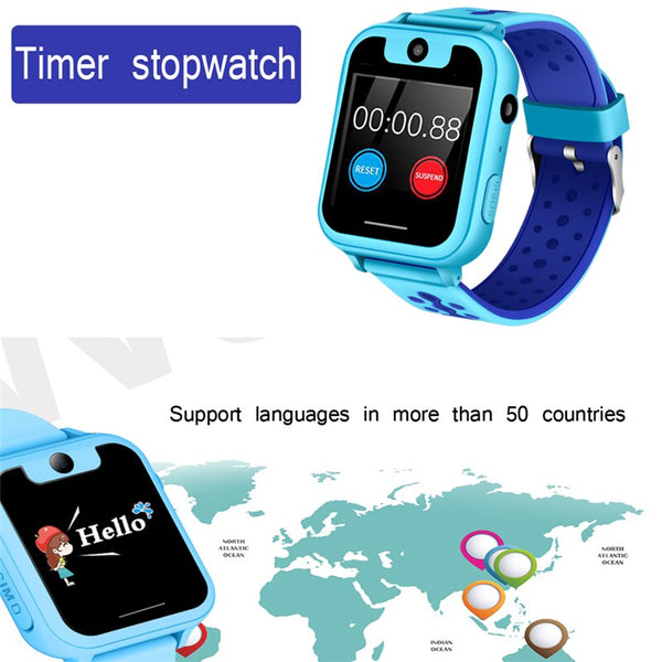 [variant_title] - BANGWEI Children Phone Watch Child LBS Positioning Remote Monitoring Lighting SOS Emergency Phone Kid Smart Watch Voice chat