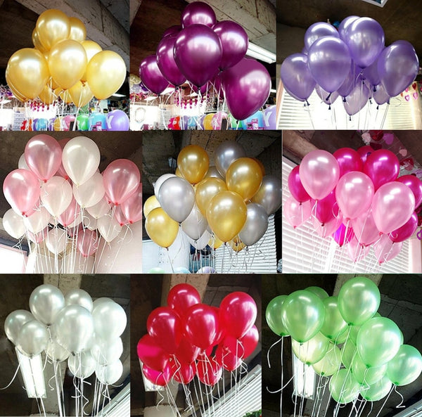 [variant_title] - 10Pcs birthday balloons 10inch 1.5g Latex Helium balloon Thickening Pearl party balloon Party Ball kid child toy wedding ballons