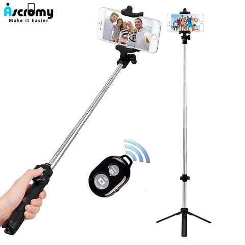 [variant_title] - Ascromy Selfie Stick Monopod Tripod Bluetooth Wireless Stand For iPhone Xs max xr x 7 Plus 8 6 Samsung Galaxy S8 S9 Accessories