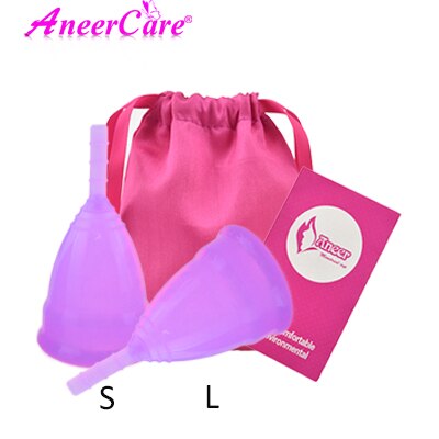 2pcs cup-cloth bag-350852 / large - Hot Sale Vaginal Menstrual Cup and Sterilizer Cup Sterilizing Collapsible Cups Flexible to Clean Recyclable Camping Foldable Cup