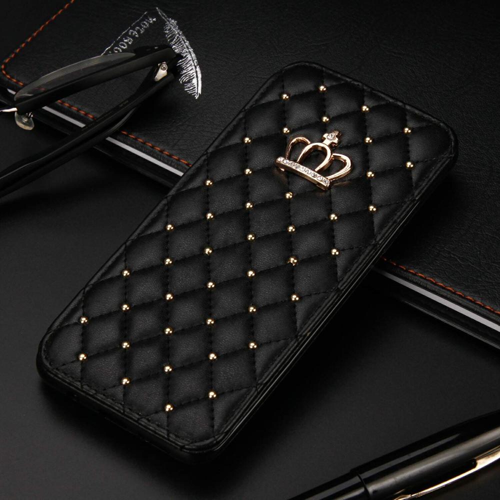 Black / for Galaxy S10 Lite - Glitter Crown For Samsung Galaxy S6 S7 Edge S8 S9 S10 Lite Plus Diamond Wallet Leather Case Flip Stand Cover Mobile Phone Bag