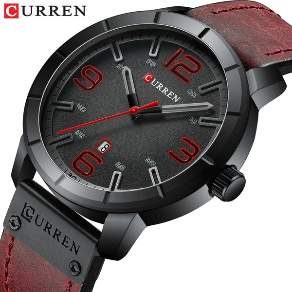 [variant_title] - Men Watch 2019 CURREN Men's Quartz Wristwatches Male Clock Top Brand Luxury Reloj Hombres Leather Wrist Watches with Calendar