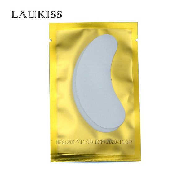 [variant_title] - 25/50/100 pairs/lot Patches for Eyelash Extension Golden Under Eye Pads Individual Eye Lash Non-woven Makeup Eyelashes Extension