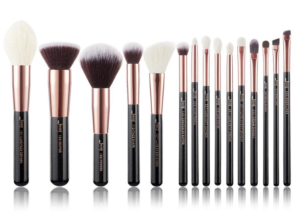 T160(15PCS) - Jessup Rose Gold / Black Makeup brushes set Beauty Foundation Powder Eyeshadow Make up Brush 6pcs/8pcs/10pcs/15pcs/20pcs/25pcs
