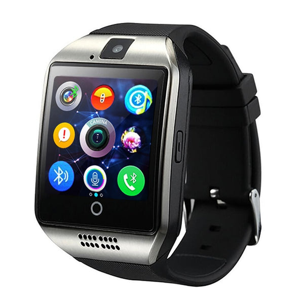 [variant_title] - Smart Watch Q18 Passometer Smart Clock with Touch Screen Camera TF card Bluetooth Smartwatch for Android IOS Phone Men Watch