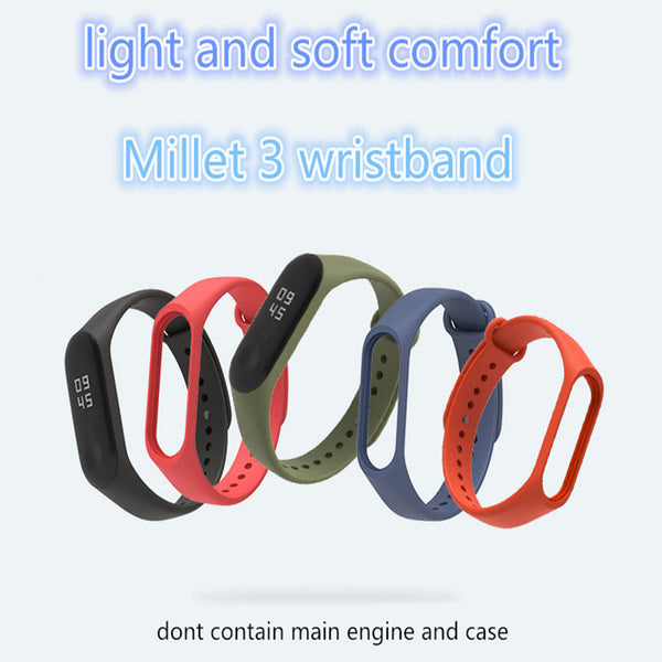 [variant_title] - Bracelet for Xiaomi Mi Band 3 4 Sport Strap watch Silicone wrist strap For xiaomi mi band 3 4 bracelet Miband 4 3 Strap
