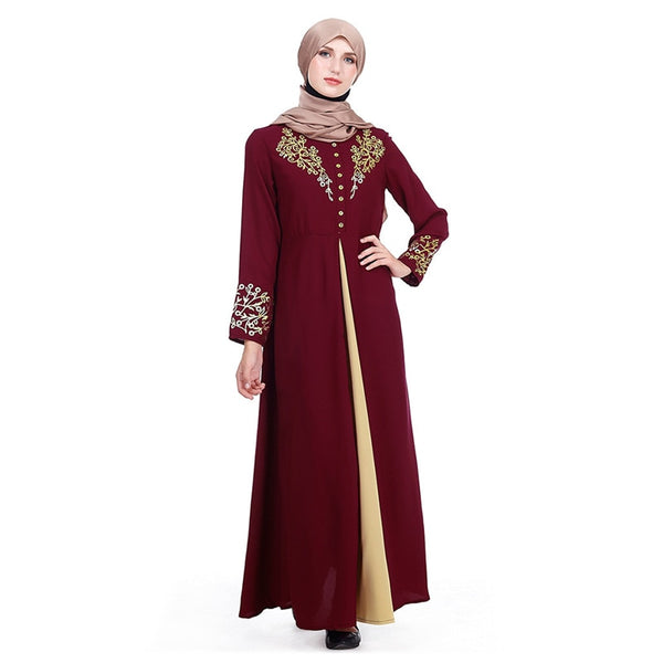 [variant_title] - 1PC Fashion Muslim Print Dress Women MyBatua Abaya with Hijab Jilbab Islamic Clothing Maxi Muslim Dress Burqa Dropship March22