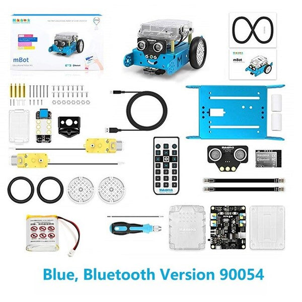 Blue Bluetooth mBot - 2019 Newest Makeblock mBot V1.1 Programmable Kids Toys Educational birthday Gift Scratch 2.0 Arduino DIY Smart Robot Car Kit
