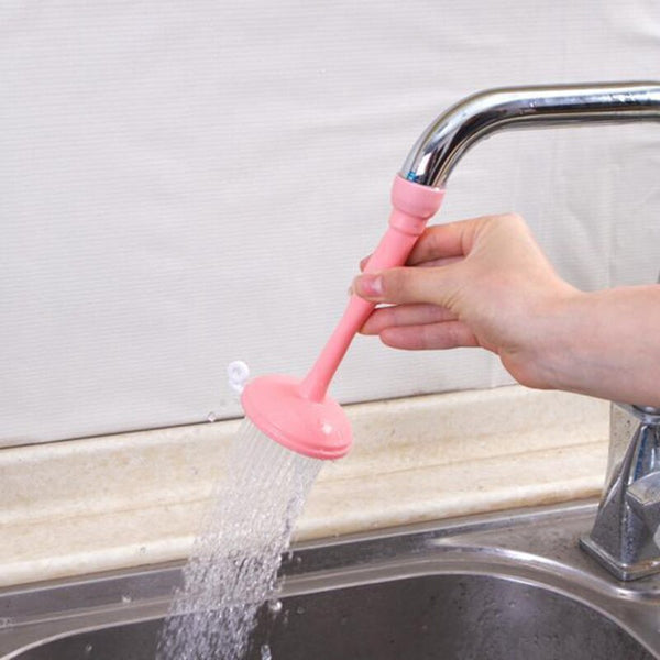 Pink - 360 Degree Rotating Kitchen Sprayers Adjustable Tap Nozzle Dual Water Spouts Water Saving Shower Head Kitchen Faucet Accessories