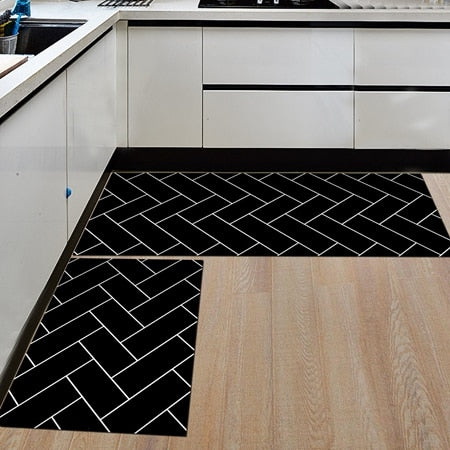 Mat8 / 50x80cm - Nordic Geometric Creative Kitchen Mat Anti-Slip Bathroom Carpet Slip-Resistant Washable Entrance Door Mat Hallway Floor Area Rug