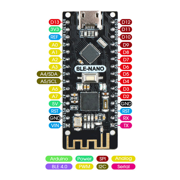 [variant_title] - Keywish BLE-Nano For Arduino Nano V3.0 Mirco USB Board Integrate CC2540 BLE Wireless Module ATmega328P Micro-Controller Board