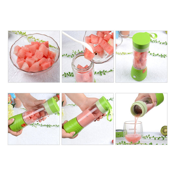 [variant_title] - Portable Chargeable Blender Glass Juicer Cup Electric Bottle Mixer Blender Cup for Study Camping Travelling