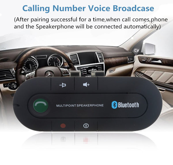 [variant_title] - Sun Visor Bluetooth Handsfree Car Kit 4.1 Wireless Audio Receiver Speakerphone MP3 Music Player Multipoint Noise Cancelling