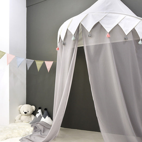 with net-29 - Kid  Toy Tents Teepee Child  Play Tent  Portable Crib Tent Baby Play House Decoration Birthday Gifts Props for Photography ZP040