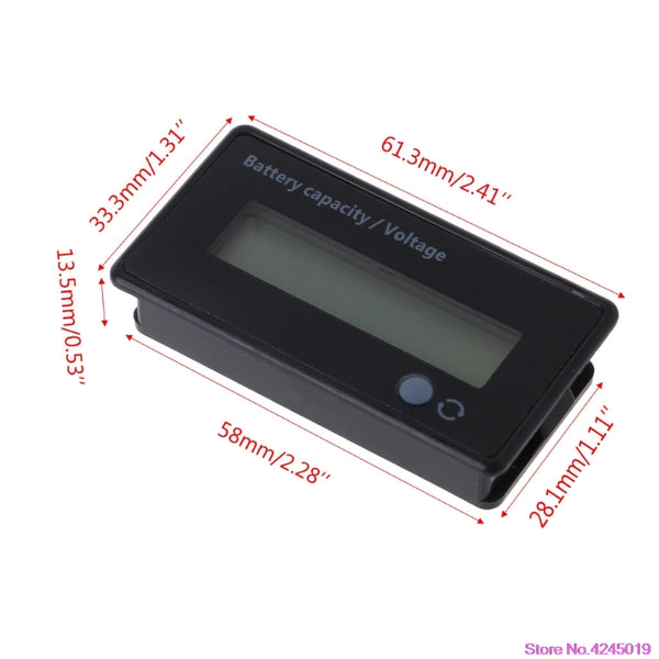 [variant_title] - New 12V-84V Lead-acid Battery Capacity Indicator Voltage Meter Voltmeter LCD Monitor