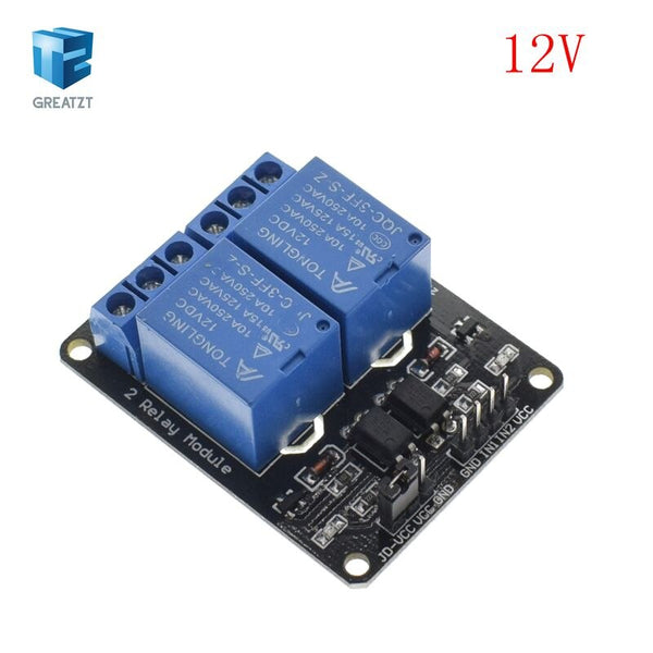 2 channel 12v - TZT 5v 1 2 4 6 8 channel relay module with optocoupler. Relay Output 1 /2 /4 /6 / 8 way relay module 12V  for arduino blue