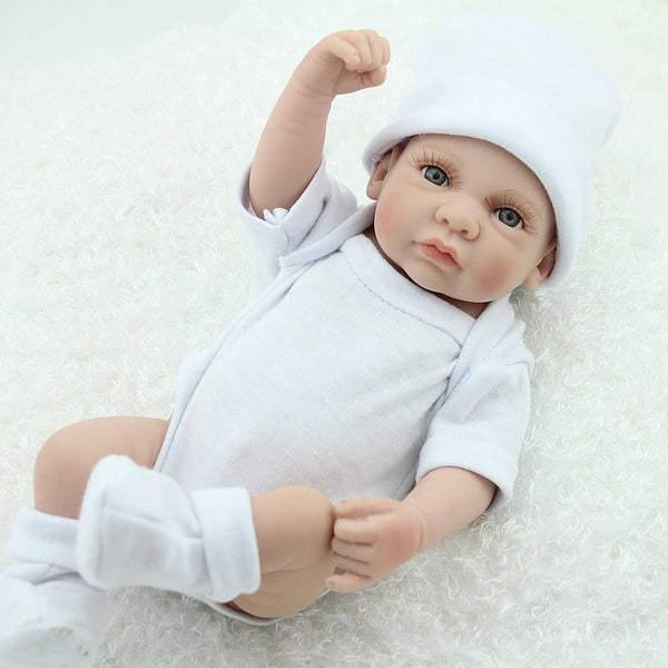 [variant_title] - Full Silicone Reborn Baby Dolls 10 inch 25cm Bebe Alive Lifelike Mini Menina Toddler Realistic Play Toys Bath Playmate Gift