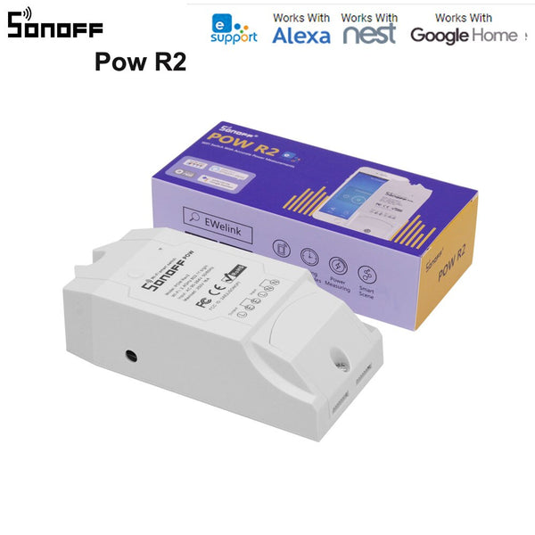 Default Title - Sonoff Pow R2 16A 3500W Smart Wifi Switch With Real Time Power Consumption Measurement Smart Home Controller Via Android IOS