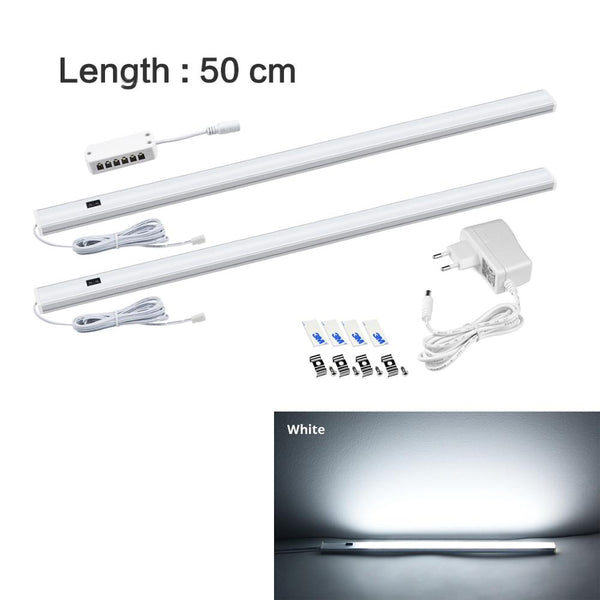White 2x50cm Lamp - Kitchen Lights Accessories Hand Sweeping Sensor Under Cabinet Led Strip Bar Lights 5W 6W 7W DIY Kitchen Bedside Lights LED Lamp